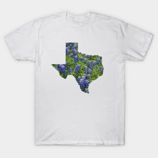 Pretty Bluebonnets Blooming in Texas Hillcountry Fields T-Shirt